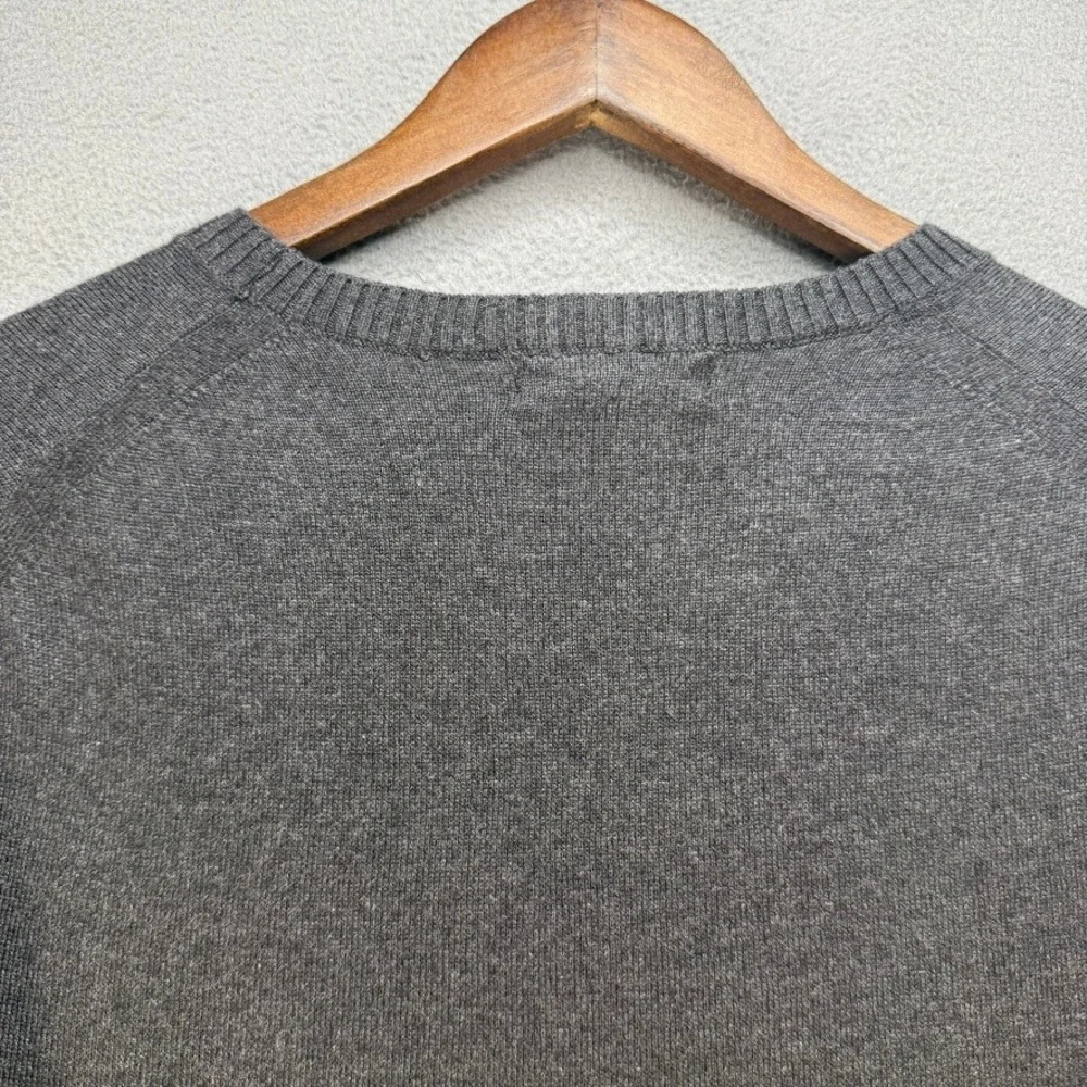 Banana Republic Sweater Silk Cashmere Crew Neck Regular Large Gray Pullover